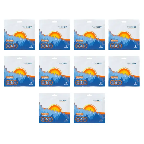 Пак грілок для рук TakeHot (10 пар) купити недорого в Україні, фото 3